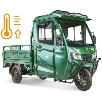 Грузовой электротрицикл Rutrike КАРГО Кабина обогрев 1500 60V1000W зеленый